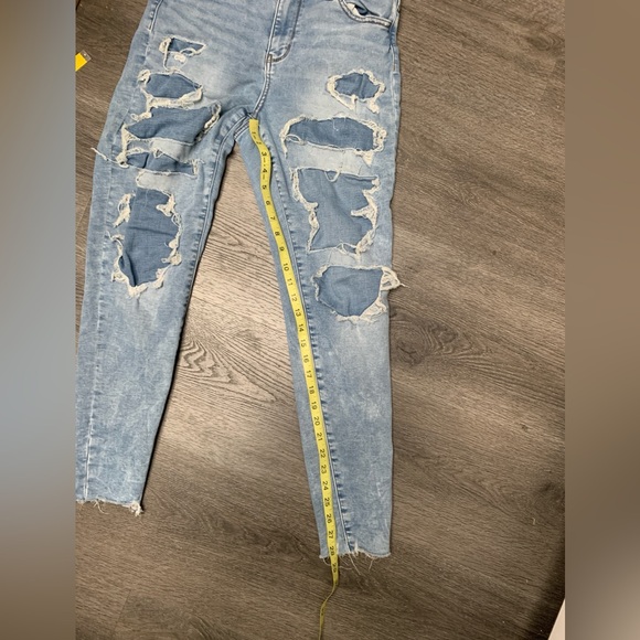 American Eagle Curvy High Rise Jegging Women's 8R Next Level Stretch Distressed - Picture 14 of 14